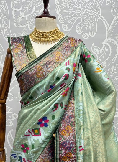 Amazing Weaving Patola Silk  Trendy Saree