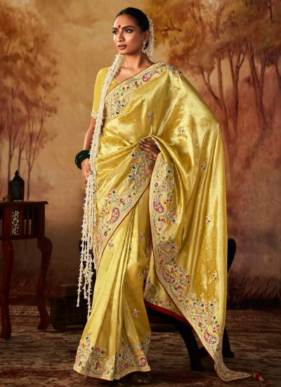 Appealing Yellow Kanjivaram Silk Classic Saree