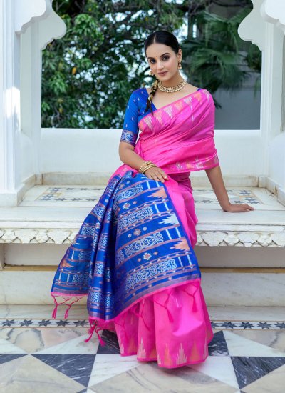 Awesome Pink Classic Saree