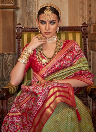 Banarasi Silk Designer Saree in Green