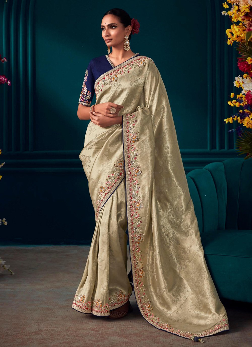 Gorgeous Offbeat Kanjeevaram Sarees for South Indian Brides