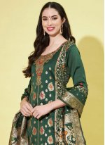 Best Cotton Silk Green Readymade Salwar Suit