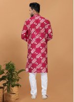 Chanderi Multi Colour Kurta Pyjama