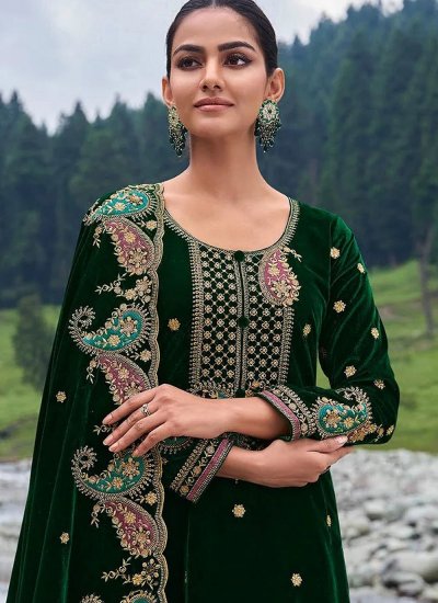 Chic Embroidered Palazzo Suit