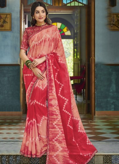 Chiffon Trendy Saree in Multi Colour