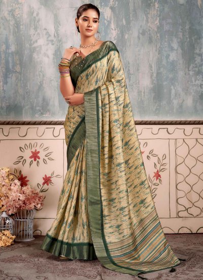 Classic Saree Gota Work Silk in Sea Green