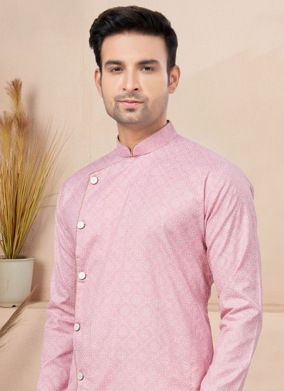 
                            Cotton Fancy Pink Indo Western
