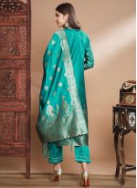 Cotton Silk Woven Rama Readymade Salwar Kameez
