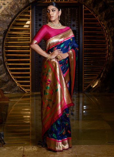 Customary Woven Banarasi Silk Classic Saree