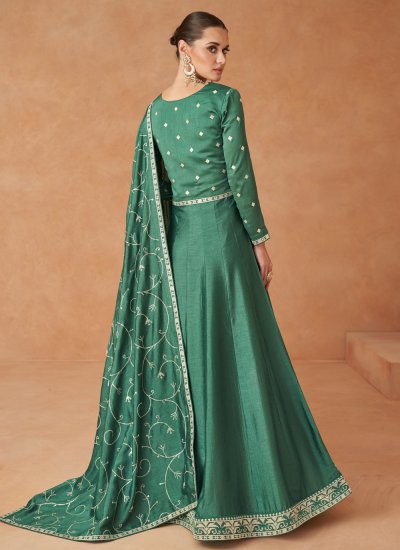 Dainty Green Wedding Gown 