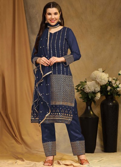 Delightful Embroidered Party Trendy Salwar Suit