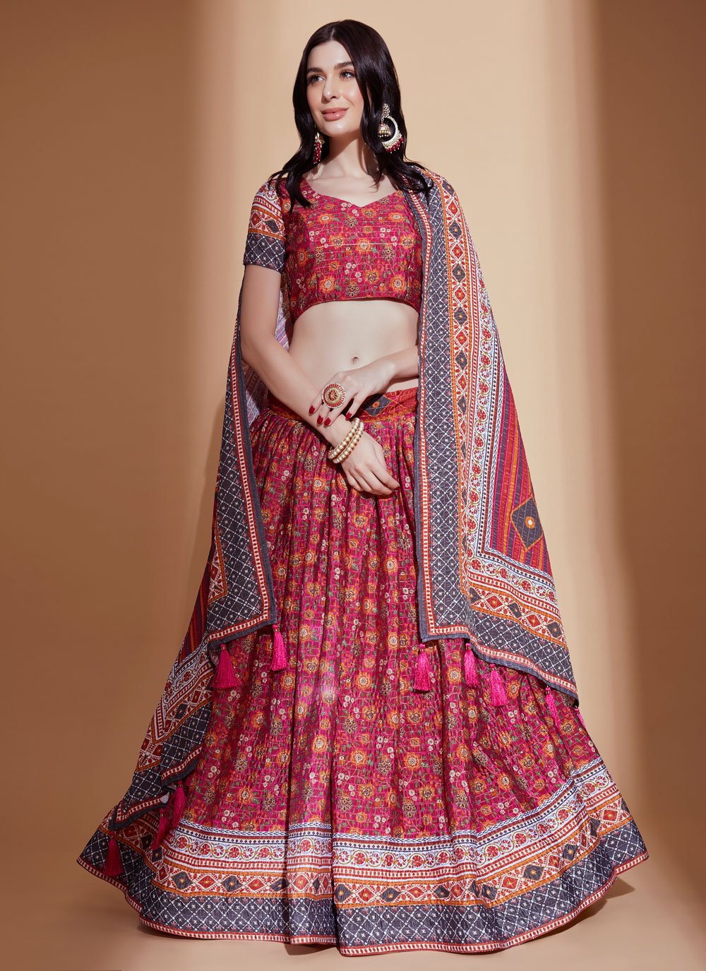 Buy Rani Designer Wedding Wear Velvet Lehenga Choli | Bridal Lehenga Choli