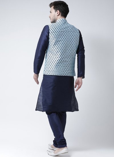 Dupion Silk Turquoise Nehru Jackets