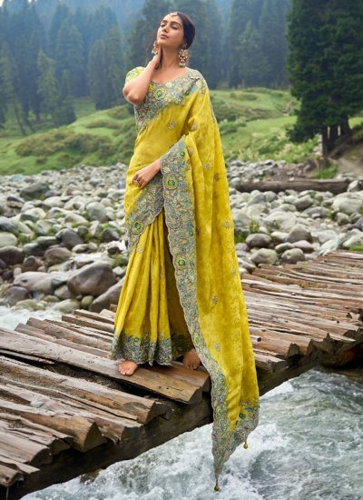 Exciting Green Trendy Saree