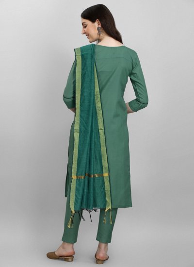 Glitzy Embroidered Green Salwar Suit 