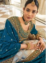Glorious Vichitra Silk Wedding Pakistani Salwar Suit