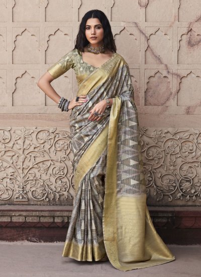 Gratifying Multi Colour Weaving Classic Saree