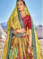Green Banarasi Silk Designer Lehenga Choli