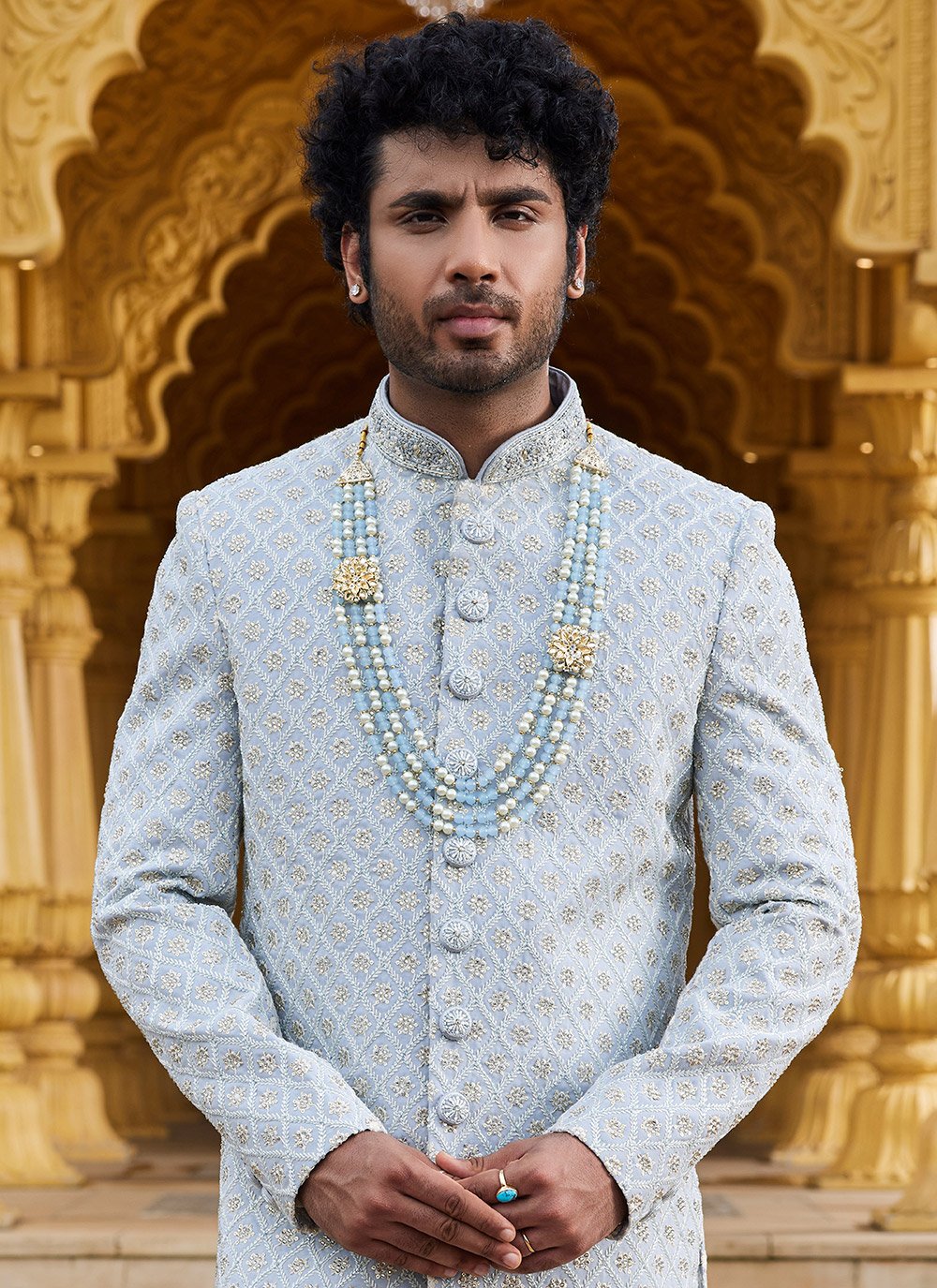 Grey Color Sherwani