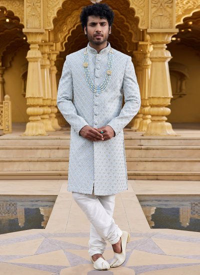 Grey Color Sherwani