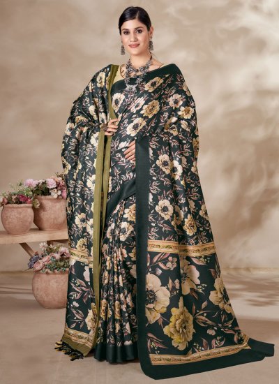 Honourable Multi Colour Digital Print Pashmina Casual Saree