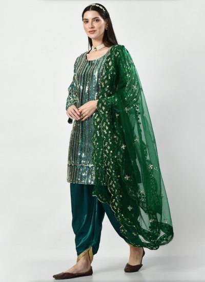 Impeccable Embroidered Silk Patiala Salwar Kameez