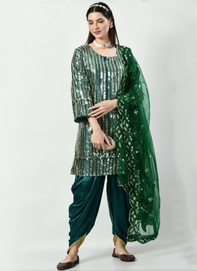 Impeccable Embroidered Silk Patiala Salwar Kameez