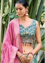 Intrinsic Embroidered Multi Colour Silk Readymade Lehenga Choli