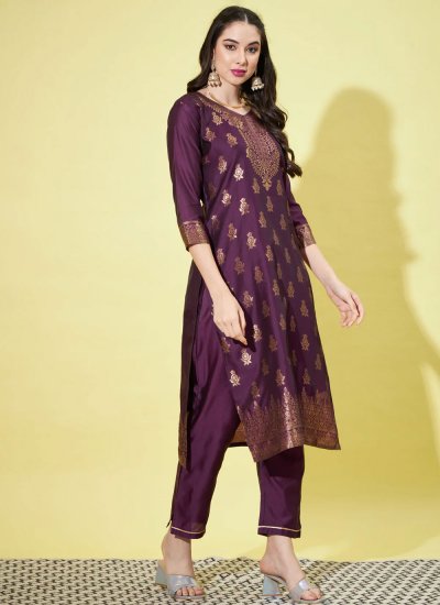 Invaluable Purple Ceremonial Trendy Salwar Suit