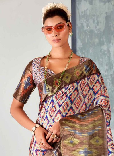 Invigorating Tussar Silk Printed Classic Saree