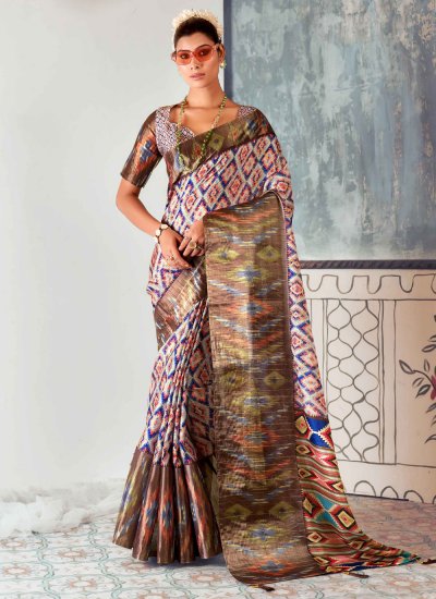 Invigorating Tussar Silk Printed Classic Saree