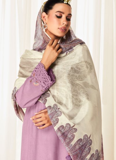Lavender Color Salwar Suit