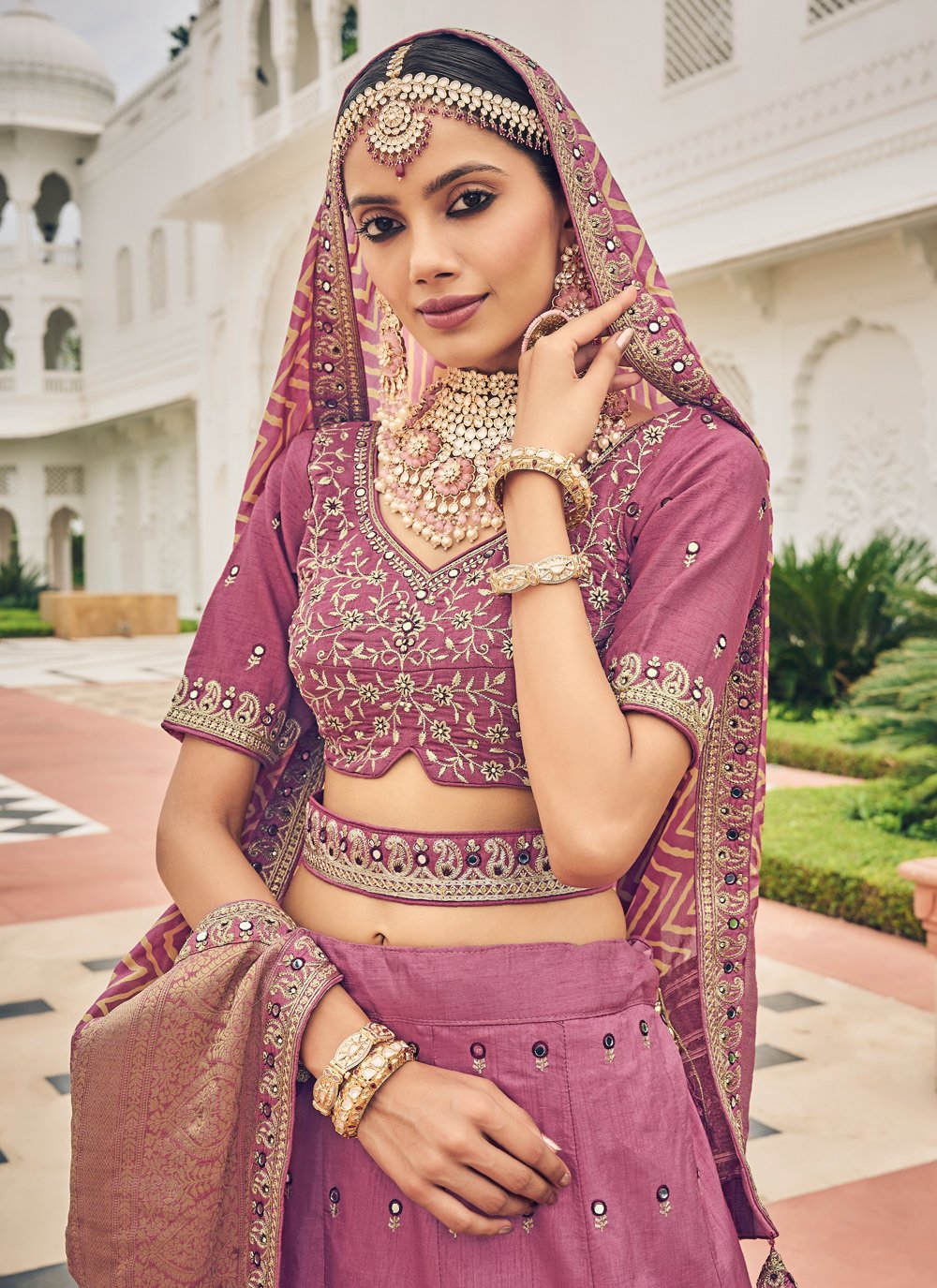 Buy Wholesale Wedding Bridal Lehenga Choli | Lehengas Online Supplier USA:  Lavender and Rust (Page 2)