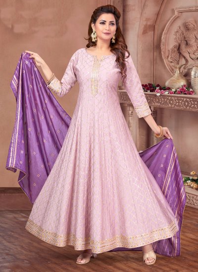 Lavender Silk Engagement Trendy Salwar Suit