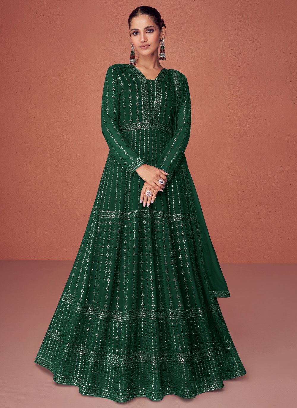 Buy Embroidered Engagement Anarkali Salwar Kameez Online : India - Party Wear  Suits