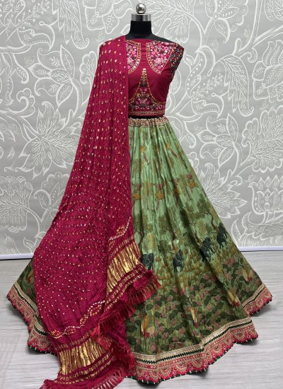 Mod Pure Silk Wedding Trendy Lehenga Choli
