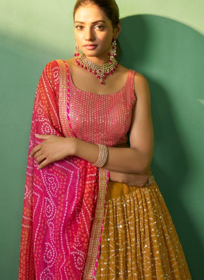 Modish Sequins Engagement Designer Lehenga Choli