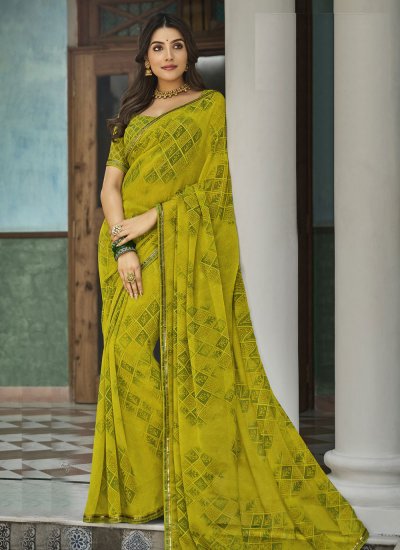 Monumental Georgette Party Trendy Saree