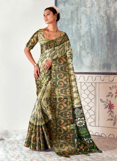 Multi Colour Party Tussar Silk Classic Saree