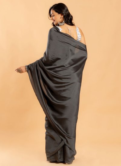 Mystical Silk Grey Contemporary Saree