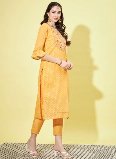 Opulent Yellow Chanderi Salwar Suit