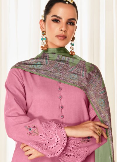 Pink Embroidered Salwar Kameez