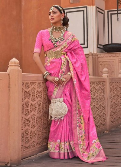 Pink Reception Designer Saree
