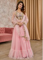 Pink Sequins Ceremonial Readymade Lehenga Choli