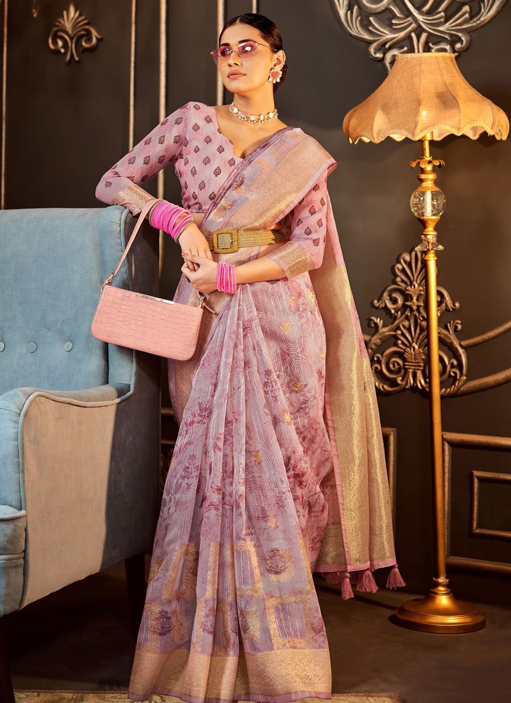 Baby Pink Wedding Saree 2024 | www.metodolazaro.com