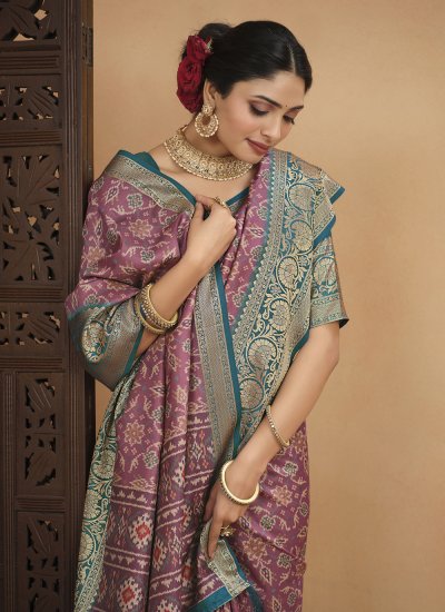 Ravishing Multi Colour Digital Print Tussar Silk Contemporary Saree