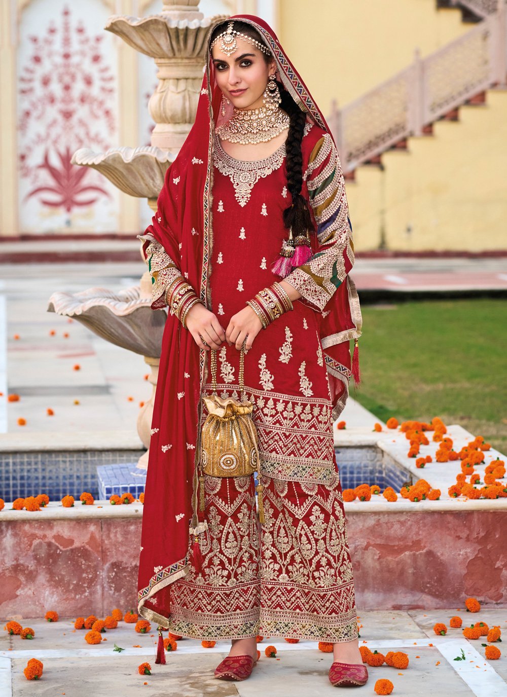 Red Salwar Suits - Buy Red Salwar Kameez Online for Wedding