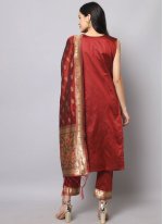 Red Party Designer Salwar Suit