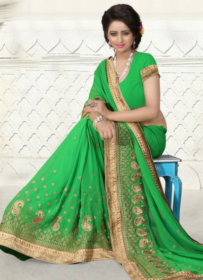 Regal Embroidered Casual Saree