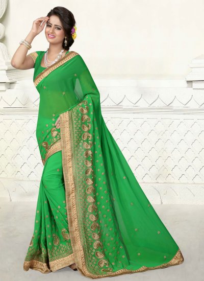 Regal Embroidered Casual Saree